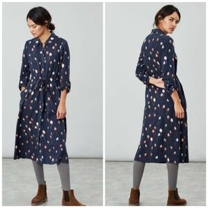 Joules Collared Button Down Quarter Sleeve Shirt Dress
